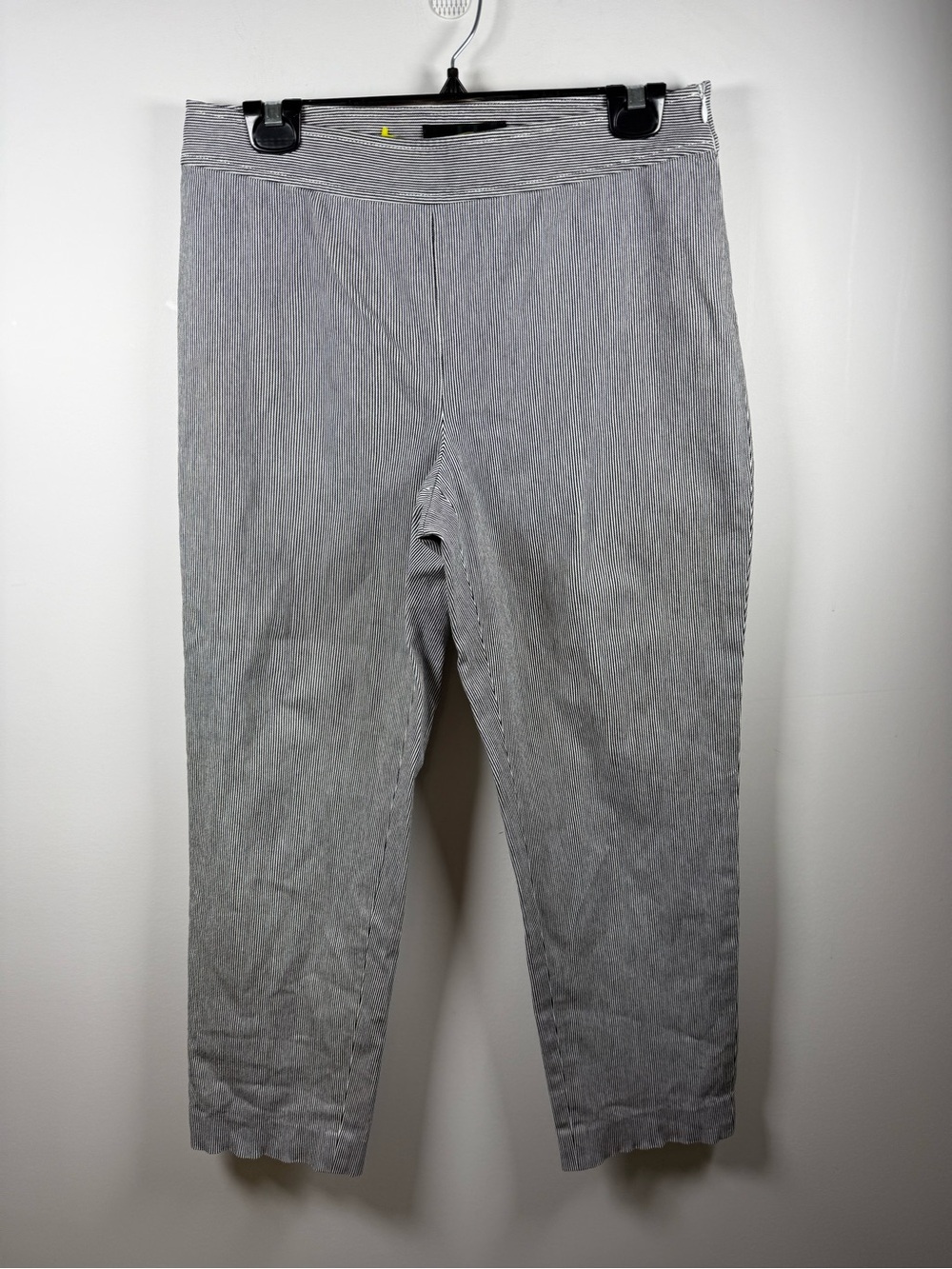 ST JOHN | Emma Navy Striped Cropped Pants Size 6